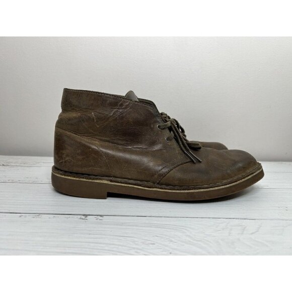 Clarks Desert Brown Leather Chukka Boots Men's Size 8/12 US - Picture 1 of 9
